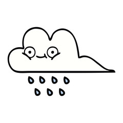 cute cartoon rain cloud