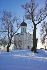 Winter landscape in central Russia. Vladimir region.