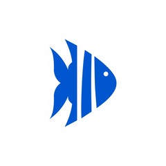 fish logo vector blue