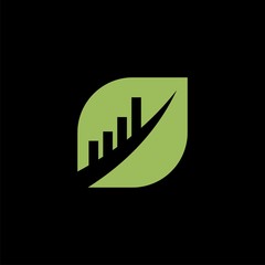 leaf Business Finance professional logo template vector icon