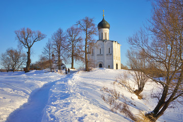 Winter landscape in central Russia. Vladimir region.