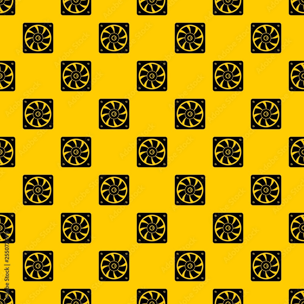 Poster computer fan pattern seamless vector repeat geometric yellow for any design