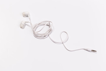 Headphones isolated. White headphones.