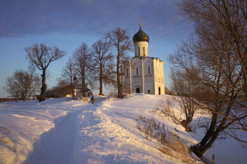 Winter landscape in central Russia. Vladimir region.