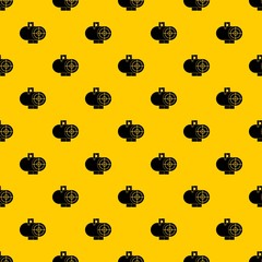 Industrial fan heater pattern seamless vector repeat geometric yellow for any design