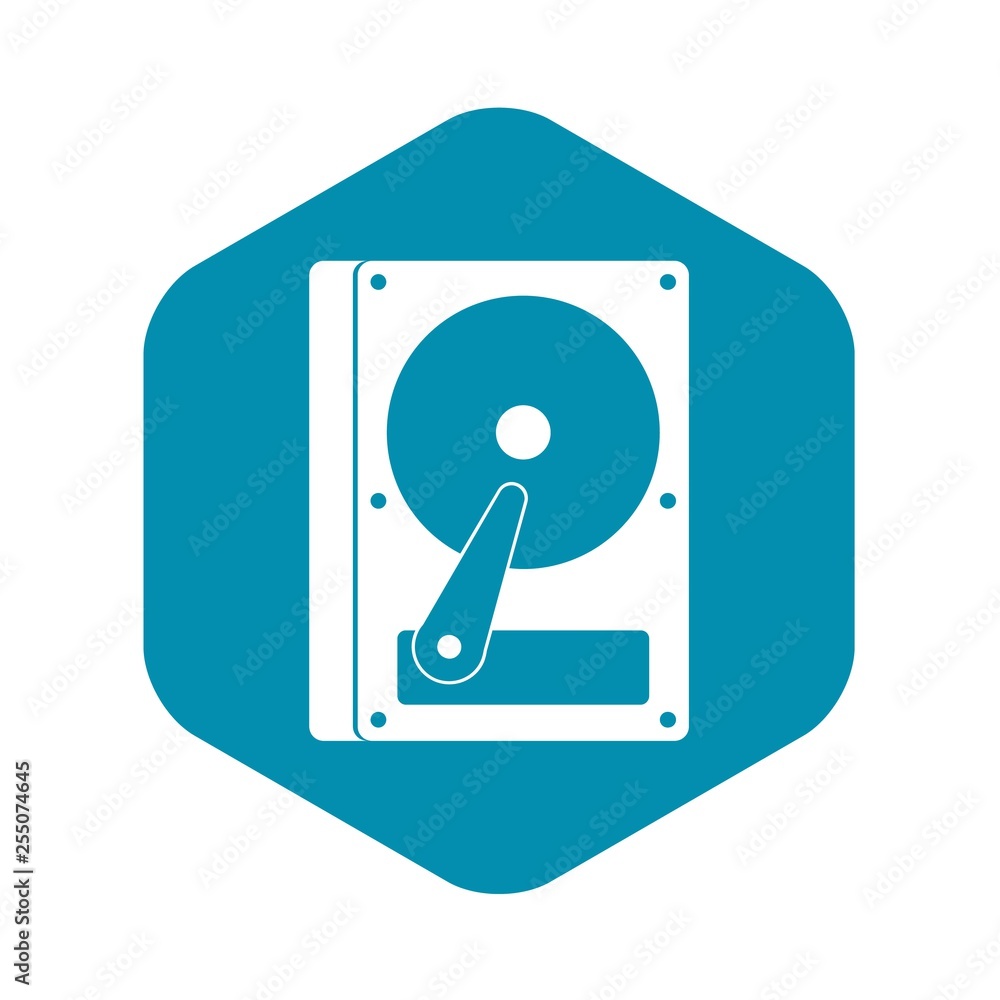 Poster hdd icon in simple style isolated on white background
