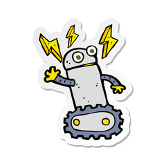 sticker of a cartoon robot