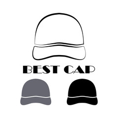 baseball cap, vector icon