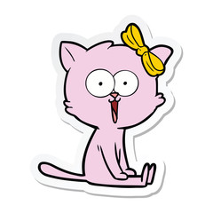 sticker of a cartoon cat