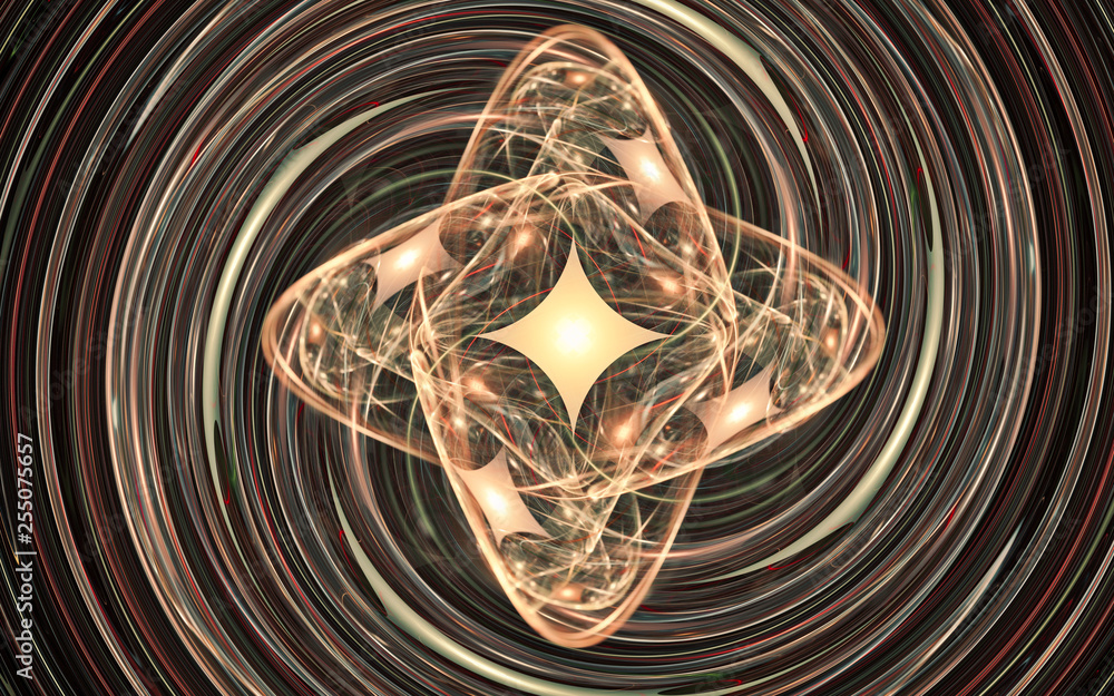 Aufkleber digital generated image in the form of abstract geometric shapes of various shades and colors for us