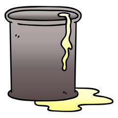 quirky gradient shaded cartoon barrel of oil