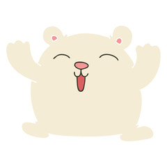 quirky hand drawn cartoon funny polar bear