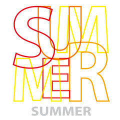 Vector summer. Broken text