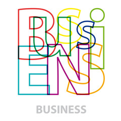 Vector business. Broken text