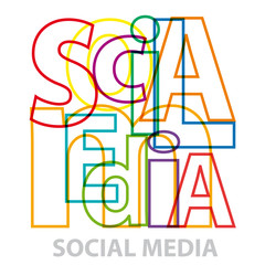 Vector Social Media. Broken text