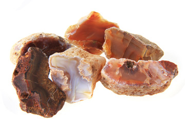 czech agate collection  isolated