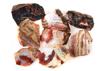 czech agate collection  isolated