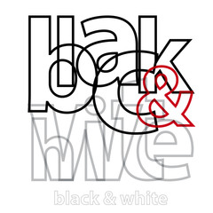 Vector black and white. Broken text