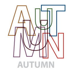 Vector autumn. Broken text