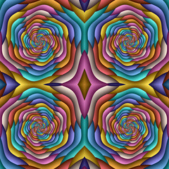 Multicolor Seamless abstract festive pastel pattern. Tiled ethnic pattern. Geometric mosaic. Great...
