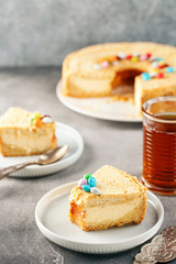 Homemade cottage cheese pie