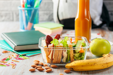 Healthy lunch in a box.