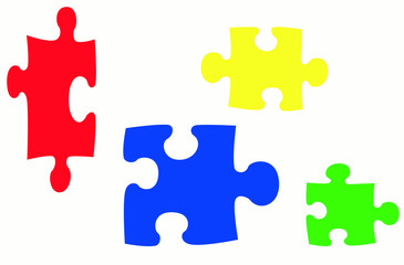 globe and puzzle icon isolated on white background