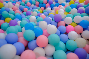 Colorful kids ball pit or ball pool playground for children	