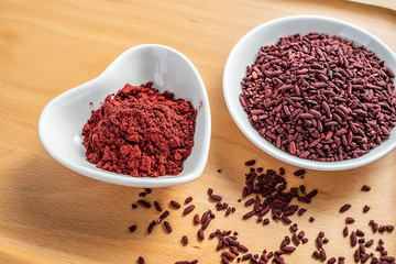Chinese traditional natural pigment food red yeast rice and red yeast rice flour