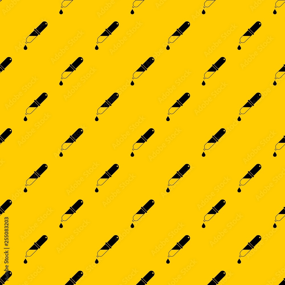 Poster pipette pattern seamless vector repeat geometric yellow for any design