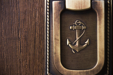 Marine character of steel Closeup Place under the text