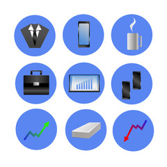 Vector illustration business icons set