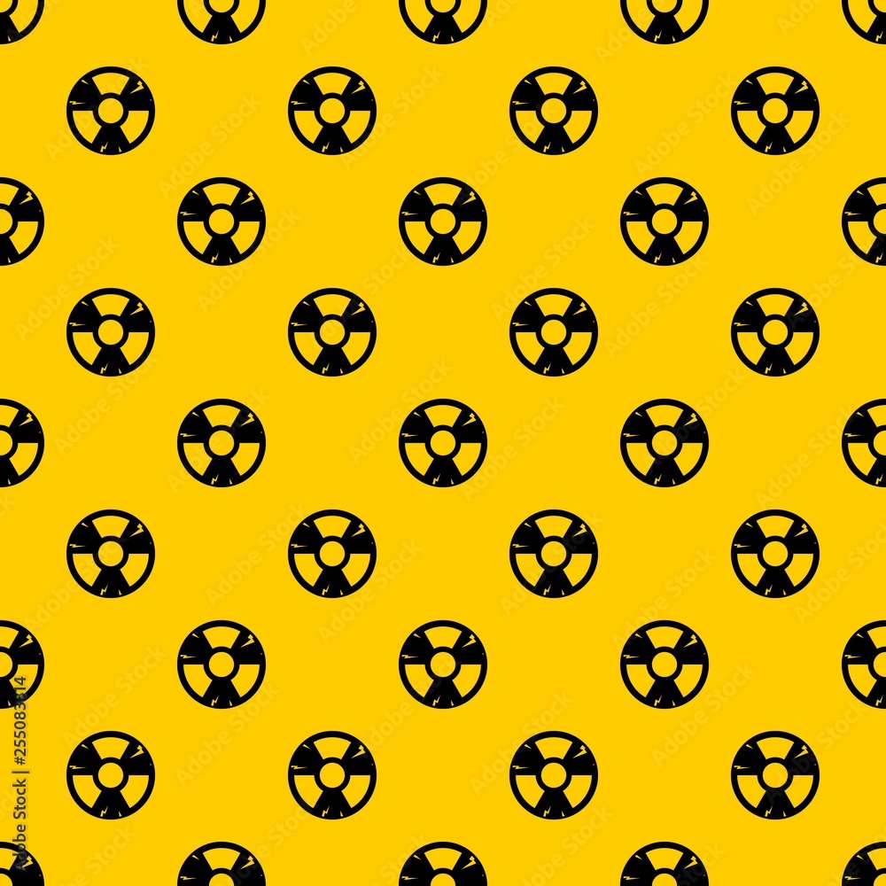 Poster radiation sign pattern seamless vector repeat geometric yellow for any design