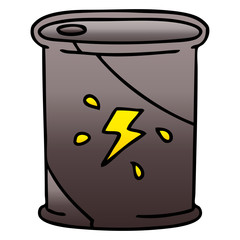 quirky gradient shaded cartoon barrel of fuel