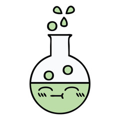 cute cartoon test tube