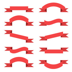 Banner red color Vector illustration