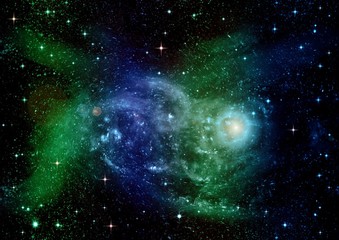 galaxy in a free space