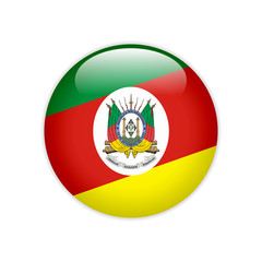 Fototapeta premium Flag Bandeira do Rio Grande do Sul on button