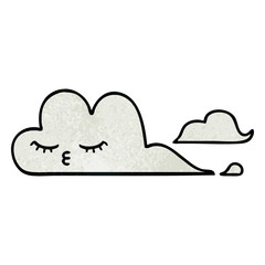 retro grunge texture cartoon white cloud