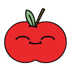 cute cartoon red apple