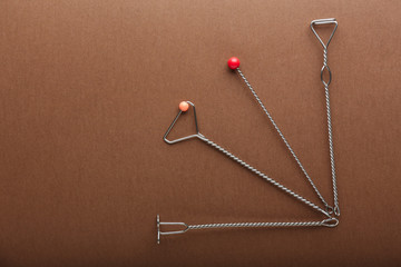 Logopedic probes for speech correction on color background