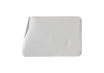 Sticker label isolated on white background with clipping path