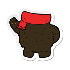 sticker of a cartoon black bear body