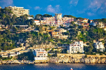 Fototapeta premium Cap du Nice historic architecture view from sea