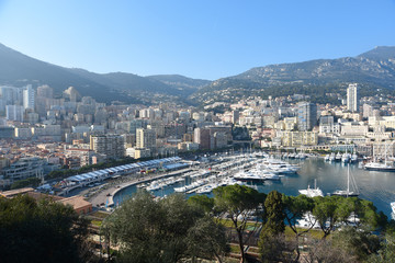 View on Nice port in France with yachts and boats