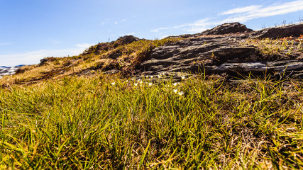 Mountains landscape. Norwegian scenic route Aurlandsfjellet