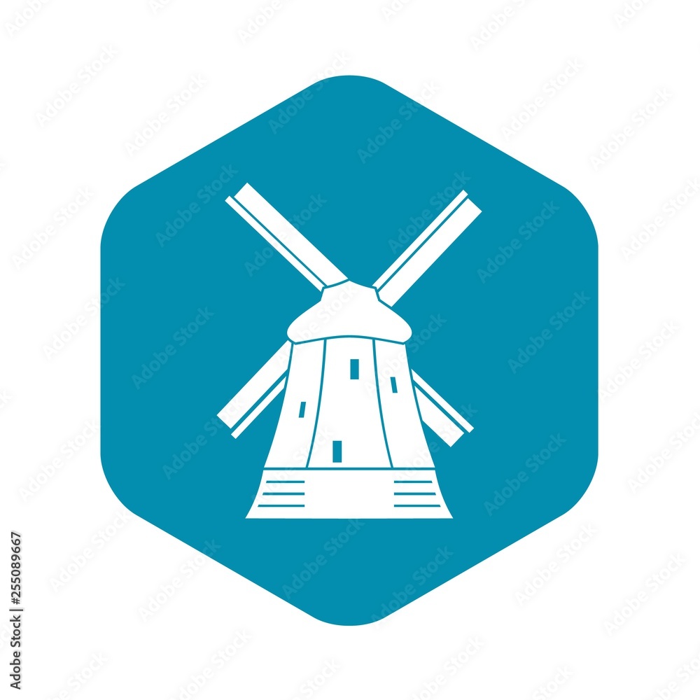 Poster mill icon in simple style isolated vector illustration. structure symbol