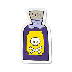 Fototapeta premium sticker of a cartoon poison