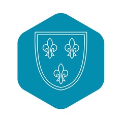 Crest icon. Outline illustration of crest vector icon for web