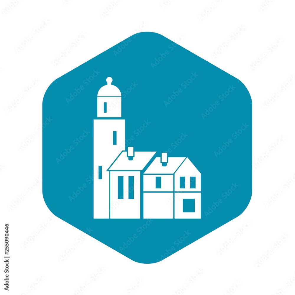 Poster houses icon in simple style isolated vector illustration. structure symbol